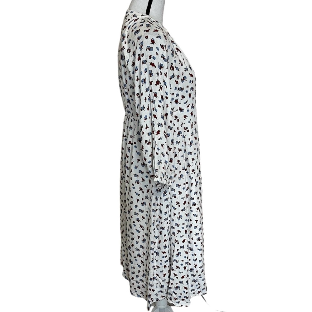 The Nines by Hatch White Floral Button Front Maternity Dress Womens Size XS - Picture 3 of 12